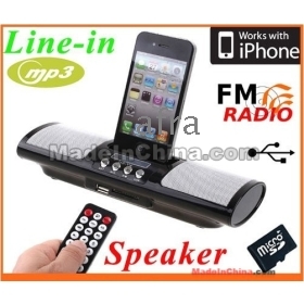 Nuovo mini giocatore di MP3 amplificatore micro scheda Radio portatile all'ingrosso di deviazione standard TF del disc FM del USB per iPhone / iPod con telecomando