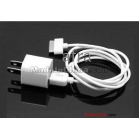 Free shipping Via EMS 100pcs/Lot Brand new USB Power Wall Charger + Data cable iTouch i phone from afra