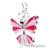 Red Butterfly Crystal Pendants Necklaces 18KGP Enameling 6pcs/lot Alloy Animal Pendant #27801