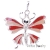 Red Butterfly Crystal Pendants Necklaces 18KGP Enameling 6pcs/lot Alloy Animal Pendant #27801