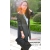 Leisure cloth coat sleeve splice skin grows cashmere cloth coat female