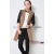 Leisure cloth coat sleeve splice skin grows cashmere cloth coat female