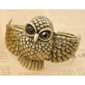  Free Shipping  women Punk Jewelry Owl texture retro bracelet 