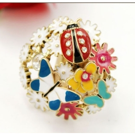 Free Shipping  Fashion Ring     Butterfly bushes drip set diamond ring