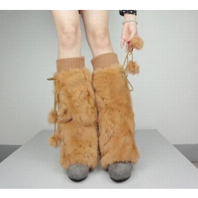 Forme 16 pulgadas Winter Rabbit Fur Leg Warmer / Fur Legging caliente 5 Color ( FQ- 34 )