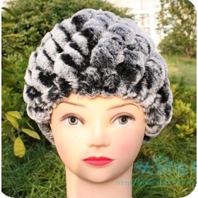 Fashion High Quality Pineapple Style Genuine Rex Rabbit Fur Hat / Fur Cap (FQ-15) 