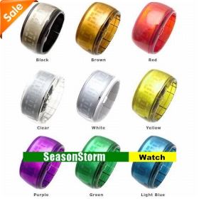 [CPA Free Shipping] Wholesale Unisex Novelty LED Bracelet Watch / Colorful Digital Silicon Gift Watches 12pcs/lot (SR-31) 