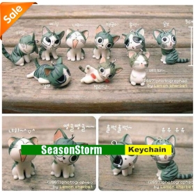 [CPA Free Shipping] Wholesale Cute Cheese  Phone Straps Charm / Key Ring 9pcs/set 20set/lot (SC-09) 