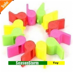 [CPAP Free Shipping] Wholesale Kids Sport Whistles Cheap Plastic Whistle Toy Mixed Colors (SH-18P) 