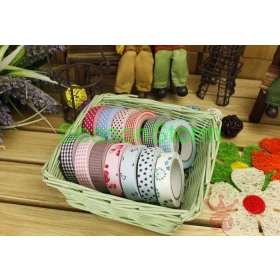 [CPA Free Shipping] Wholesale Lovely Colorful Printing Cotton Cloth Masking Tape Mixed Styles 50pcs/lot (SB-04) 