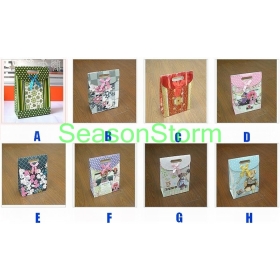 [CPA Free Shipping] Wholesale 27*19*9cm Print Clamshell Paper Gift Bags With Fastening Bowknot 12pcs/lot (SD-125) 