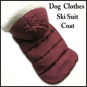 Free shipping Dog Hooded Clothes Apparel Down Coat Jacket Ski Suit Thicker clothes For Pet 