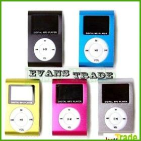 Metal Clip MP3 Media Music Player with 1.1 inch LCD Screen support 1 - 16GB Micro SD TF