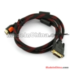 new!!5ft Gold 24+1 DVI-D Male to HDMI Male Cable for HDTV HD 
