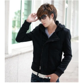 Men's coat 2011 qiu dong outfit new clothes han edition tide cardigan who LiLing cotton clothes boy black coat