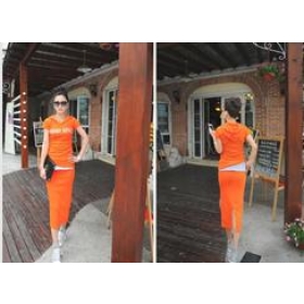 Fashion show slender han edition cultivate one's morality nepotism cap sports leisure suit female T-shirt 