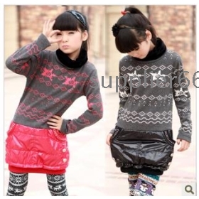 Children's clothing girls dress 2011 new winter clothing han edition children dress qiu dong long sleeve skirt thick big boy      