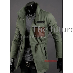 free shipping new Men's The leather bag jacket zipper spell color coat size M L XL XXL 19