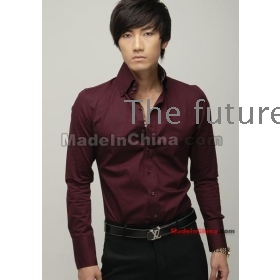 free shipping new men's cotton fashion long sleeve shirt size M L XL XXL B5