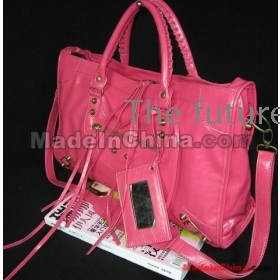 free shipping brand new Women's Large locomotive bag inclined bag shoulder bag handbag pink  