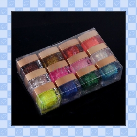 12 Color UV Gel Glitter Gel for Nail Art, Free Shipping 