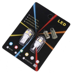 2 Stück T10 Weiß 5 5050 SMD LED Auto Indicator Light Bulb , Blinklicht, 5pairs/lot , freies Verschiffen, Tropfenverschiffen