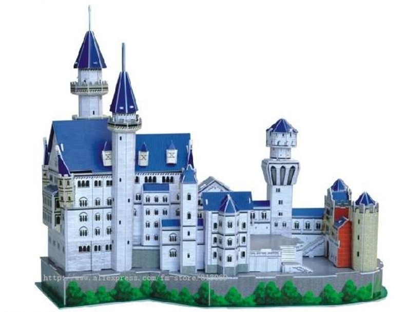 White Swan Castle Diy 3d Three Dimensional Puzzle – Wholesale White 