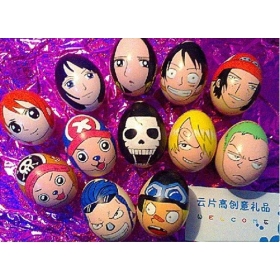 One Piece Pääsiäinen Käsin maalatut muna munankuori Pääsiäinen uutuus lahja tukku