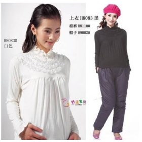 Free shipping 2011 autumn winter pure cotton coat long sleeve blouse pregnant women render unlined upper garment a2