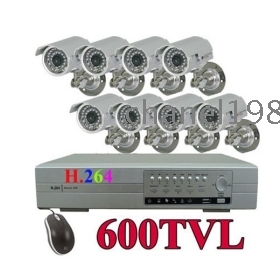 CCTV 8 - CH Beveiliging CCTV-systeem 36LED 600 TV lijnen High - lijn Beveiligingscamera 1000G H.264 DVR-systeem / Mobiele weergave