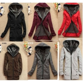 Promotion Women's Hoodies women's coats hoodie coat long sleeve,Thicken cotton hoodies Outerwear Jacket 6 Colors To Choose 