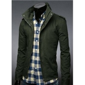 New pattern fashion mens slim Jackets Water washing Pure cotton Shade cloth epaulet high quality men's Jacket in 5 colors 