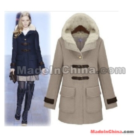 2011 New Arrival !! Women Hooded wool coat  Free Shipping 