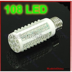 FREE SHIPPING! E27 108 LED Bulb 6W Warm White Corn Shape Light Energy Saving LED Lamp 