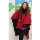 England women's winter clothing coat collars cloak into South Korea double-sided han color warm wave grain flocking coat