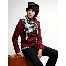 New han edition men's clothing unique design side platoon to buckle fashion cultivate one's morality Y153 jacket lapel