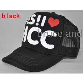 Free Shipping YES! I LOVE MCC letters truck cap, Hip-hop hats, Sport mesh cap, Snapbacks hat, 3 color adjustable 50pcs/lot 