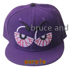 Free Shipping Big eyes flat brimmed hat, Personalized Cartoon flat along cap, Snapback caps, 4 color can choose