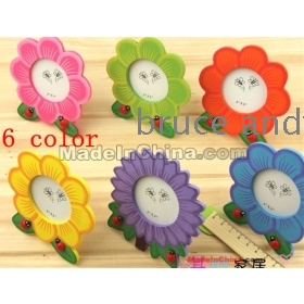 Free Shipping Sunflower wooden small photo frame, Cute children photo frame, 6 color, 20g 10pcs/lot