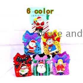 Free Shipping Santa Claus Wooden Pen Holder Multi-function Photo Frame Christmas gifts with notes folder, 6 color 43g 100pcs/lot