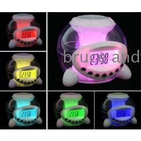 Kostenloser Versand Colorful music Ball Wecker , Wecker, LED-Uhr , bunte Farben Uhr, faule Wecker 0.19kg