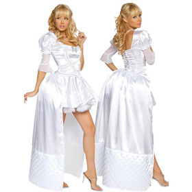 Noble akryyli White Snow Princess Costume -WHITE