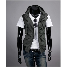  Casual sleeveless jacket Men's  Shitsuke vest 201208029c