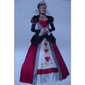The Queen Of Hearts Poker Outfit Hallowen Novelty Costumes 3pcs /lot HS018