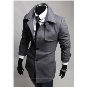 Neuheit Einreiher Jacke Herren Coat Shitsuke Wind Coat 201208004