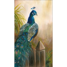 Wholesale - BEAUTIFUL PEACOCK -  OIL HAND PAINTING 5 x 8