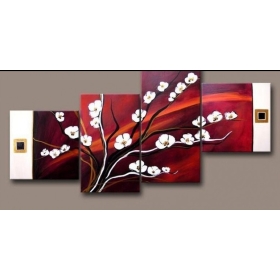 2011 Wholesale-- ABSTRACT HUGE WALL DECOR ART FLOWERS OIL PAINTING)-