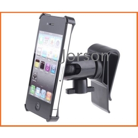 Wholesale Free shipping 10pcs/lot Mutifunctional,360 Degrees Rotation Car Clip Mount Holder Stand for i P hone 4