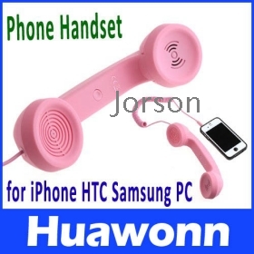 Ретро POP телефон Трубка для iPhone HTC Samsung PC Mac Розовый цвет Бесплатная доставка + груза падения