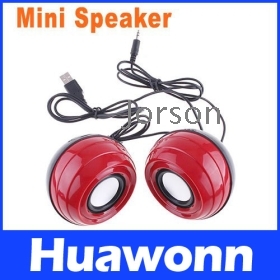 Mini Speaker for Laptop MP3 CH Multimedia, Red, Free Shipping